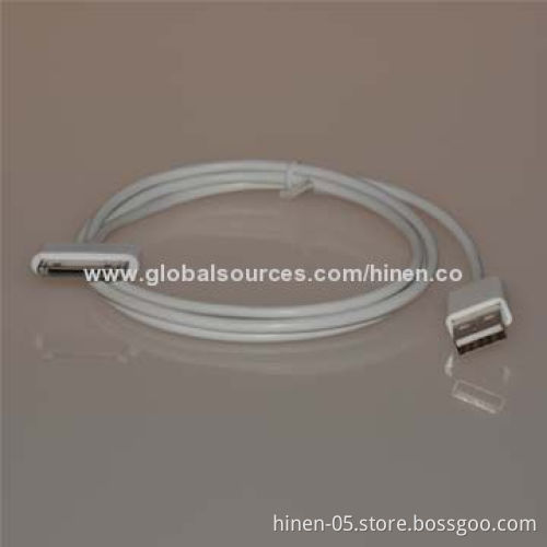 30 Pin Cable for iPod/iPhone/iPad, Connects Your Apple Devices